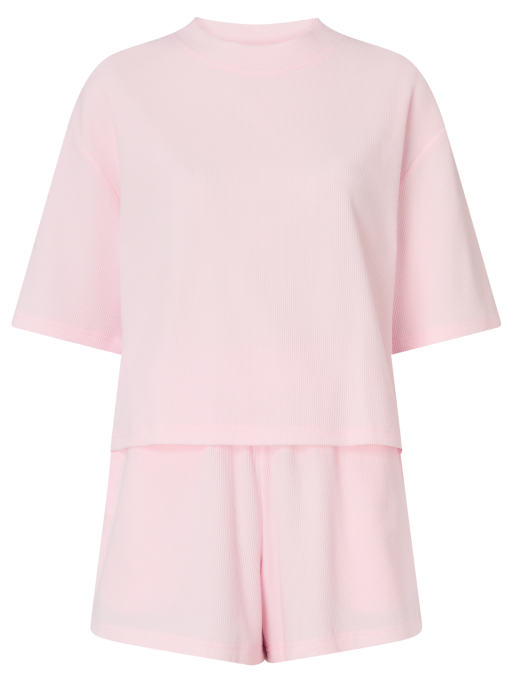 Knickerbox Naomi waffle short set in pale pink - PINK, 6 of 6