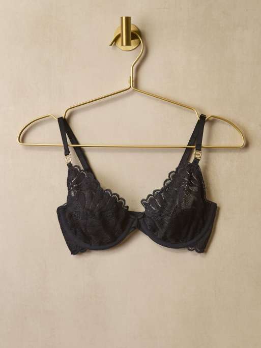 Knickerbox Olivia non padded plunge bra in black - BLACK, 5 of 5