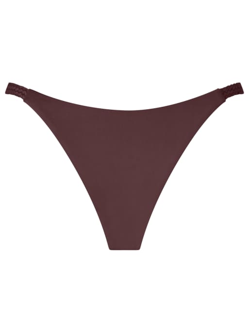 Knickerbox Solid collections tanga bikini bottoms in brown - BROWN, 4 of 4