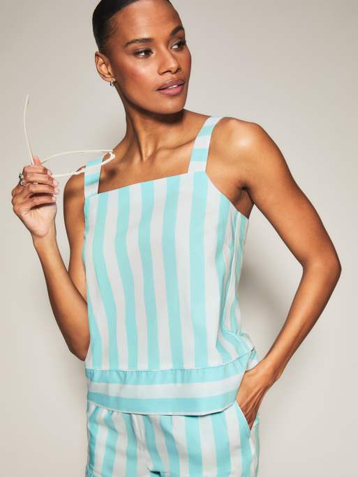 Knickerbox Stripe cami set in light blue - MBLUE, 2 of 5