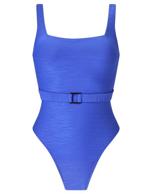 Knickerbox Swim crinkle swimsuit in blue - MBLUE, 3 of 3