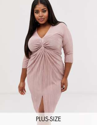 mauve plus size dress