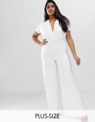 plus size white jumpsuits