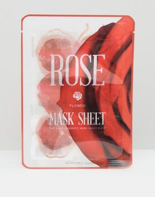 Kocostar – Rose Flower Mask Sheet – Arkmask för ansiktet-Ingen färg