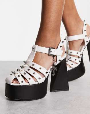 Koi Footwear KOI Angel Mist caged platform sandals in white