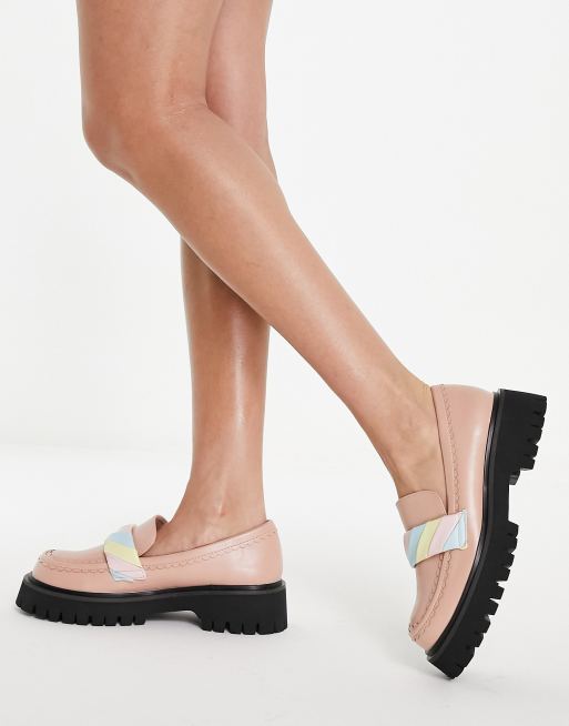 KOI - Fluffs - Loafers met Marshmallow-bies in perzik  , 2 van 4
