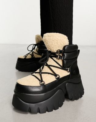 KOI fluffy vilun winter boots in cream