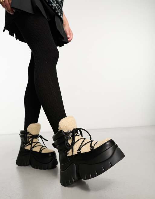 Fluffy winter hot sale boots