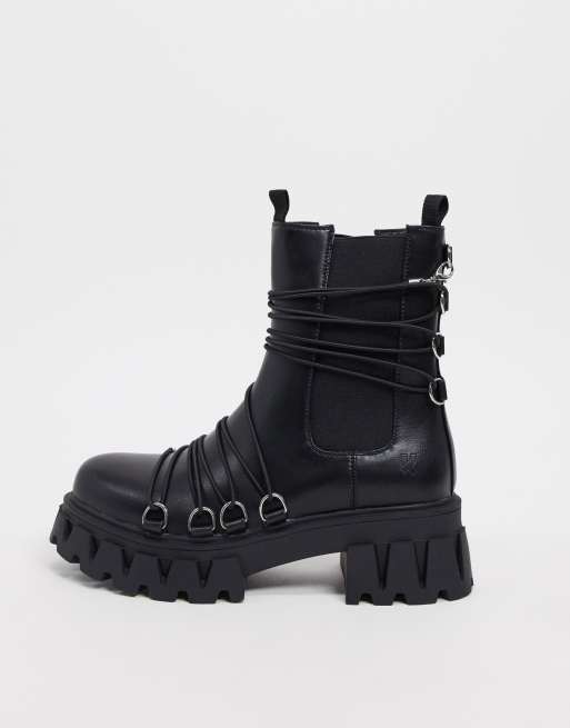 Vegan chunky outlet boots