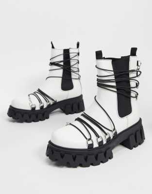 white boots black laces