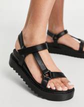 ASOS DESIGN Forlong chunky flatform sandals in natural ASOS