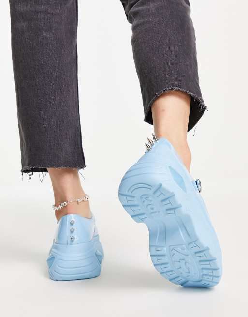Koi Footwear Dear chunky shoes with studs in blue, 2 of 4