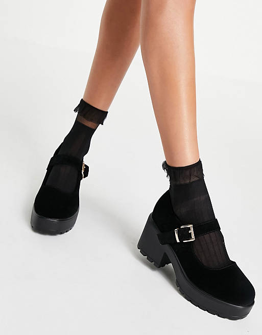 Koi Footwear mary-jane chunky heel shoes in black