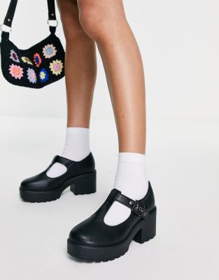 Koi Footwear Sai mary-jane heeled shoes - BLACK - ASOS Price Checker