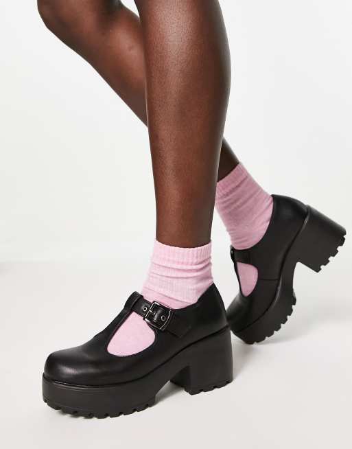 Koi Footwear Sai Mary Jane heeled shoes in black BLACK ASOS