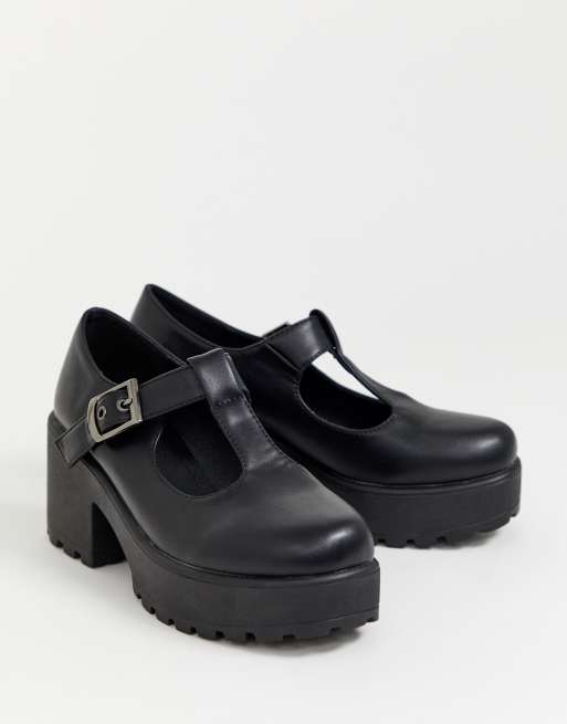 Koi Footwear – Sai – Mary Jane-skor med klackar - BLACK