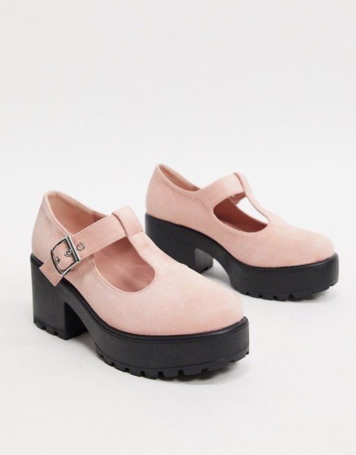 Koi Footwear Sai vegan mary jane heeled shoe in pink
