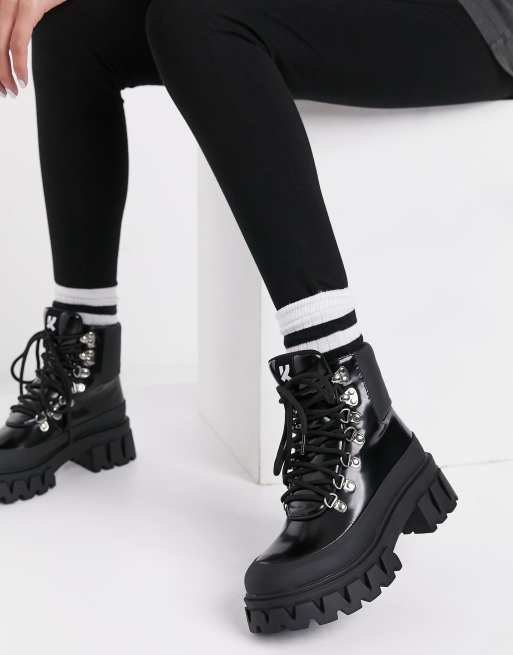 Chunky hiker hot sale boots womens