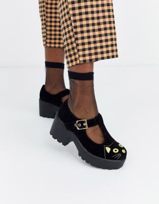 plaid mary janes