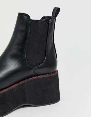 vegan platform chelsea boots