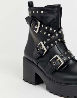chunky studded boots