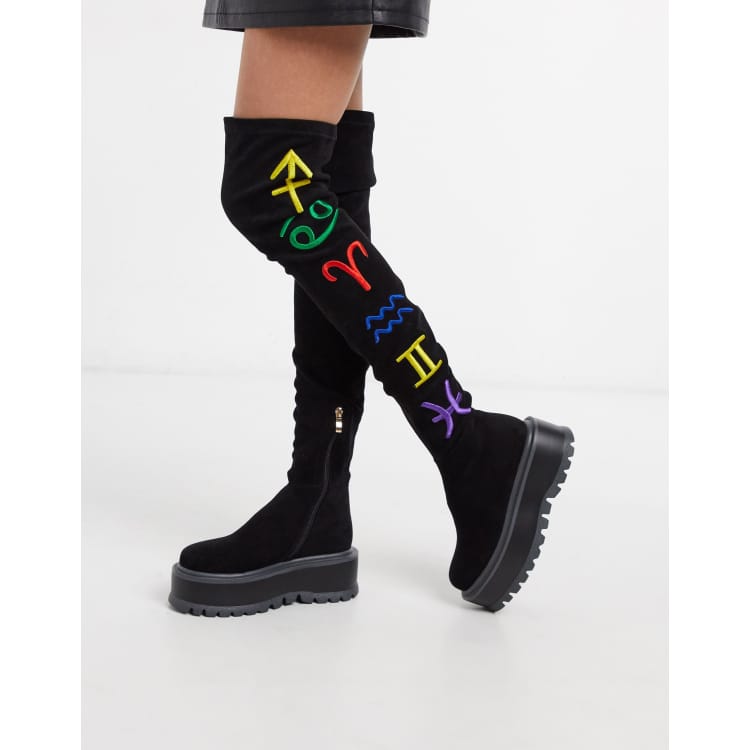 Zodiac thigh high store boots