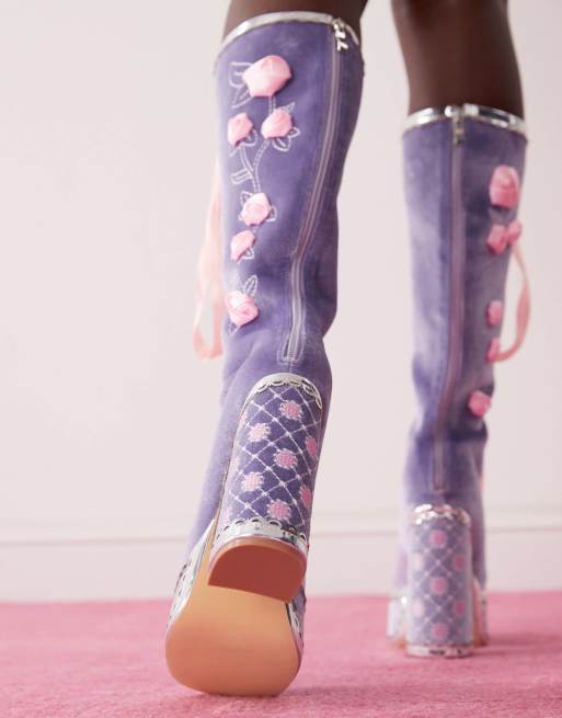 Koi Guiltless Ghost lace up platform long boots