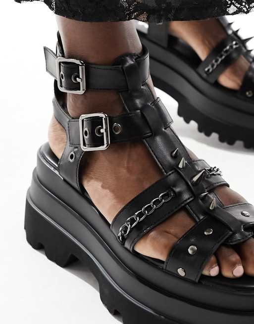 Koi - He Divine - Sandales chunky à clous pointus - Noir, 4 de 4