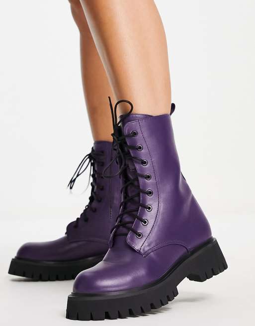 Purple hot sale womens boots