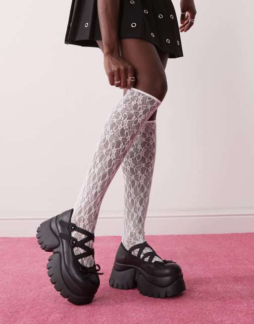 Koi Margot Monster Platform Mary Janes in Black | ASOS