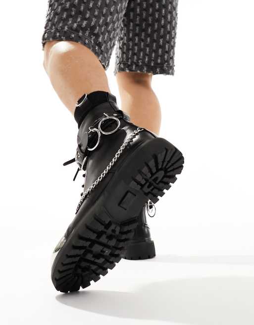 KOI Noble Elite Mens Hardware Boots In Black, 3 of 4