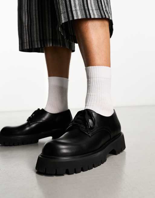 KOI Pinemoon chunky lace up shoes in black, 2 of 4