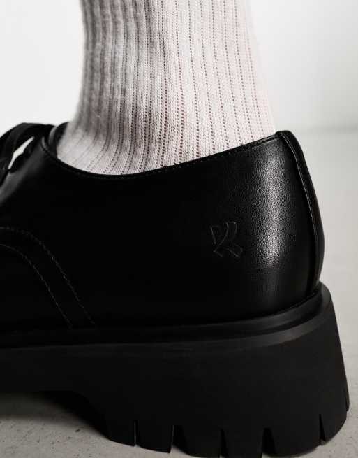 KOI Pinemoon chunky lace up shoes in black, 3 of 4