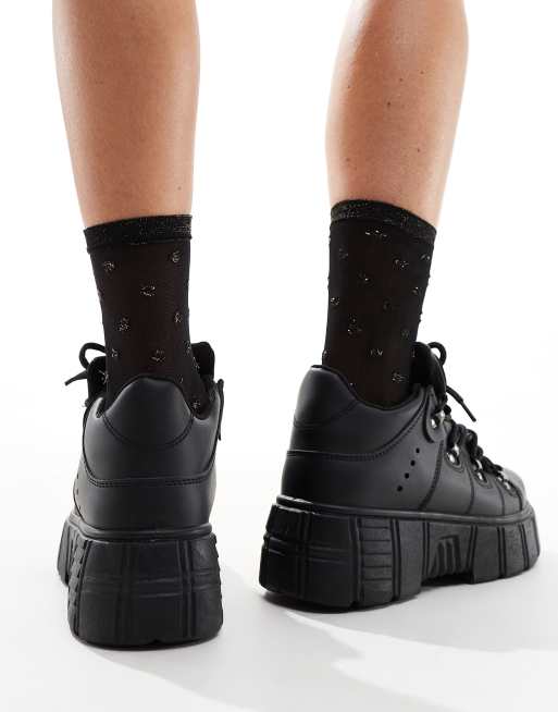 Koi Rimo Plateau Sneaker in Schwarz ASOS