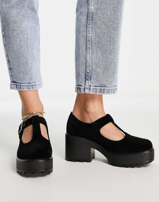 Black suede discount mary jane shoes