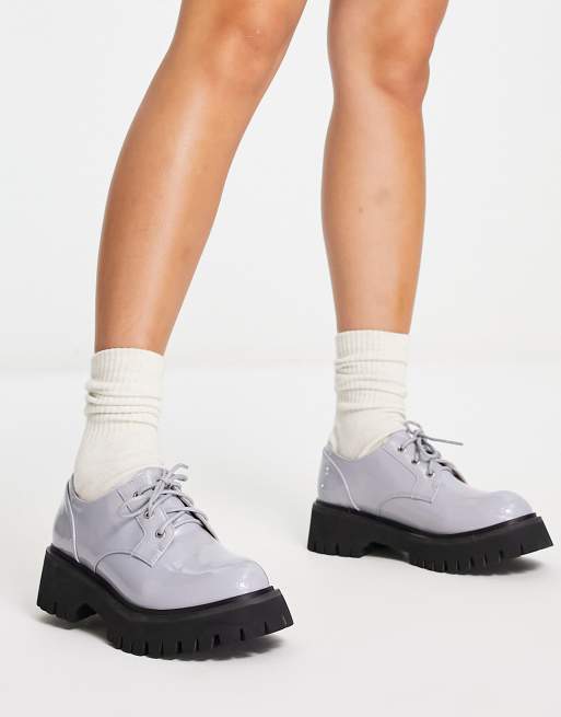 Koi – Srebrne metaliczne buty ze sznurowaniem