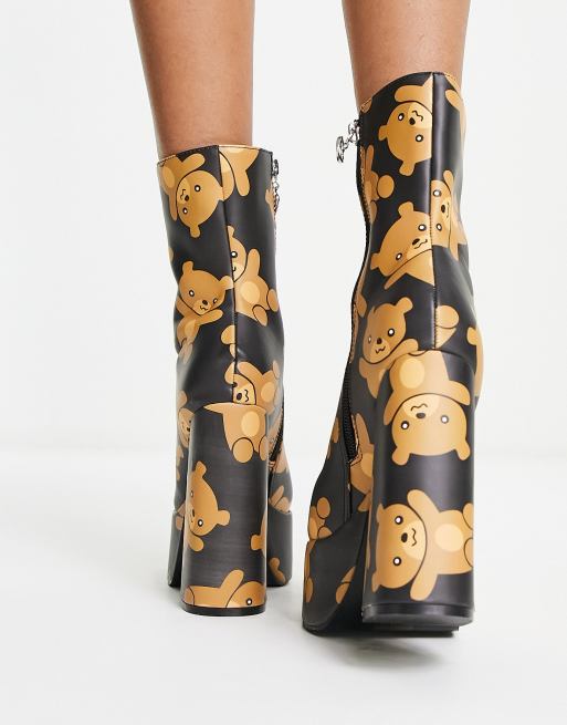 BEAR PLATFORM SHORT BOOTS YELLO