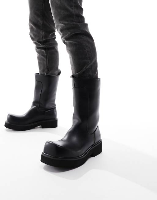 KOI The General oversized tall boots in black ASOS