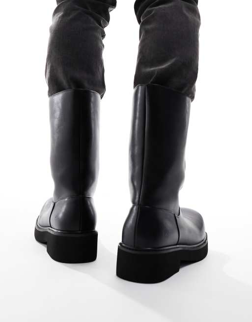 Scuba Tie Up Back Knee High Boots - 3 Colours - Just $11