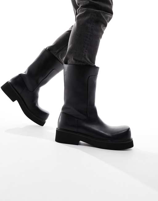 KOI – The General – Svarta höga boots i oversize