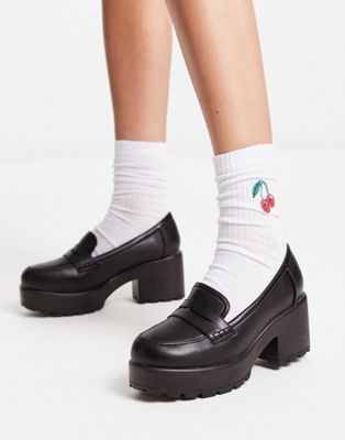 KOI Vigo chunky heeled shoes in black - BLACK | ASOS