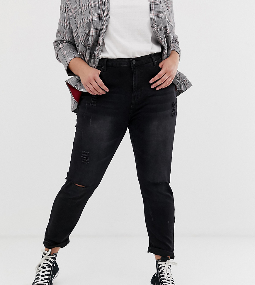 Koko - Gescheurde skinny jeans-Zwart