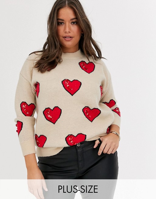 Koko heart print jumper