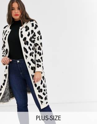 animal print cardigan