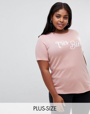 Koko - T-shirt med slogan-Pink