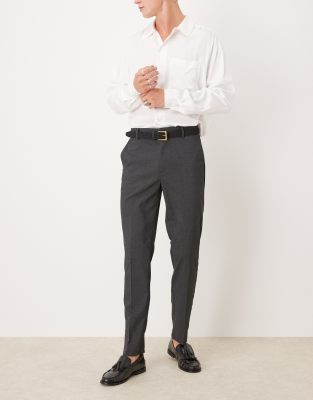 Koksgrå smalle smarte bukser fra ASOS DESIGN - view 1