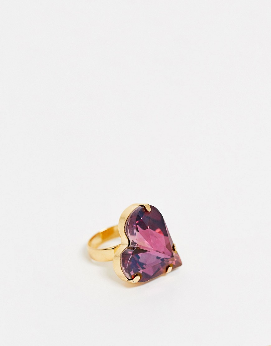 фото Кольцо с кристаллом swarovski лавандового цвета krystal london-фиолетовый