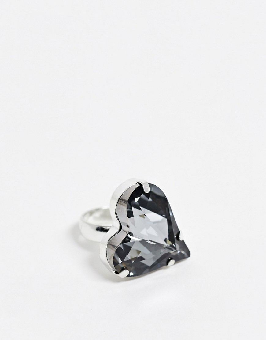 фото Кольцо с кристаллом swarovski от krystal london-серый