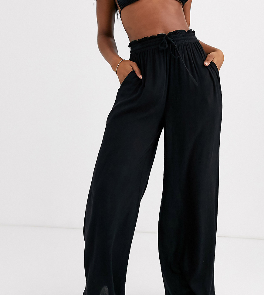фото Комбинируемые черные пляжные брюки со шнурком iisla & bird exclusive-черный