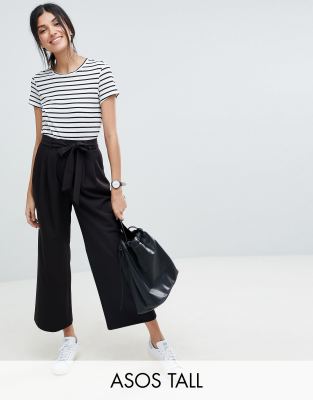 фото Комбинируемые кюлоты с поясом asos design tall-черный asos tall